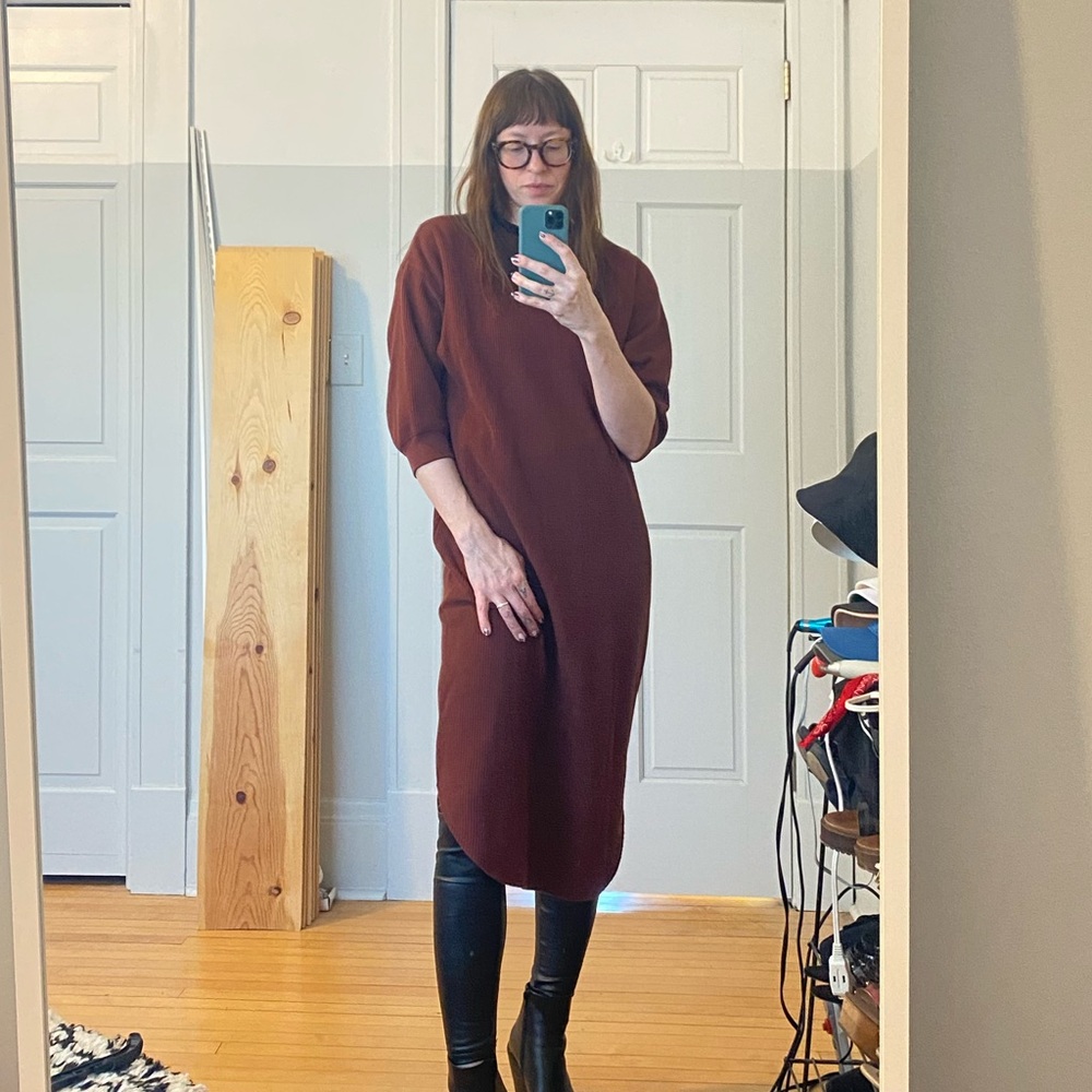 Vintage 90’s long waffle knit UNIQLO dress